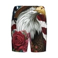 thumbnail image 7 of Daiia Eagle With Hat And Roses Mens Woven Stretch Pajama Short,Short Pajama Pants-4X-Large, 7 of 7