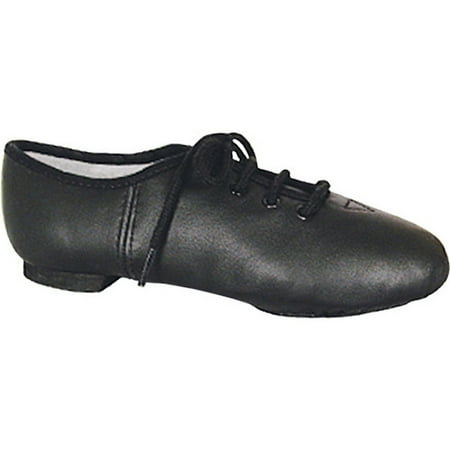 black leather split sole ballet shoes