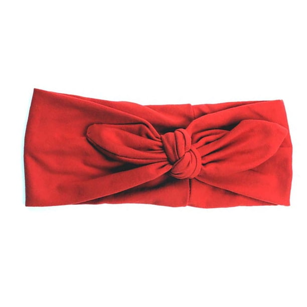 Minnieouse Diadema Lazo sólido Nudo Deportes Banda para el sudor ajustable Orejas de conejo Envoltura Elástica Accesorios para el cabello Sombreros Type3 NO3 Minnieouse AP010701-01