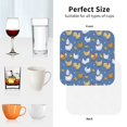 thumbnail image 6 of Honeii Chicken Family print Leather Coaster Set of 4, ideal for safeguarding your furniture from drinks spills and effortless cleanup-Square, 6 of 6