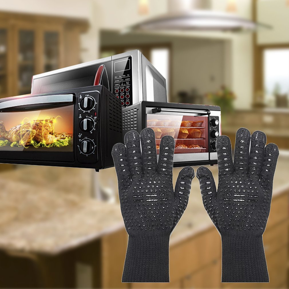 1 Pair Microwave Oven Gloves High Temperature Resistance Nonslip Oven