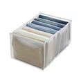 thumbnail image 6 of Wardrobe Clothes Organizers ,Portable Closet Organizer, Foldable Closet Clothing Organizer,Divided Clothes Drawer,Closet Shelf Organizer Boxes,for Jean,Sweater,Shirt,Pants,Underwear(36x17x12cm), 6 of 8