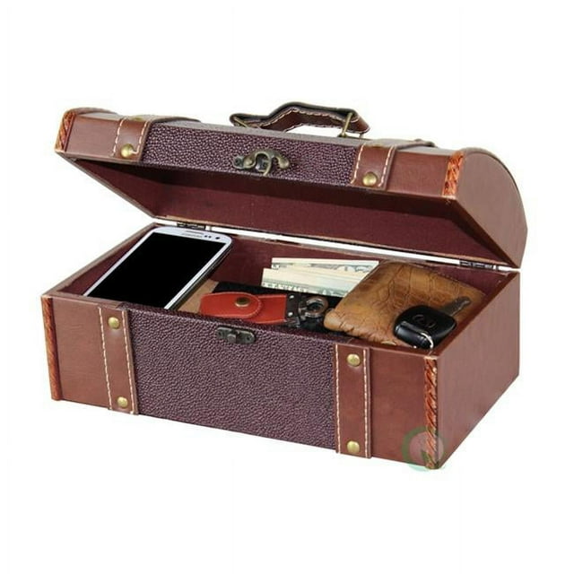 Quickway Imports QI003018-25.S Dresser Valet Leather Chest with Velvet Lining