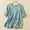 Blue T-Shirts for Women, variant on Olyvenn Women's Cotton Linen Peplum Tunic Shirts Puff Short Sleeve Babydoll Tops Casual Lace Up Button Down Blouse for Women Blue 8