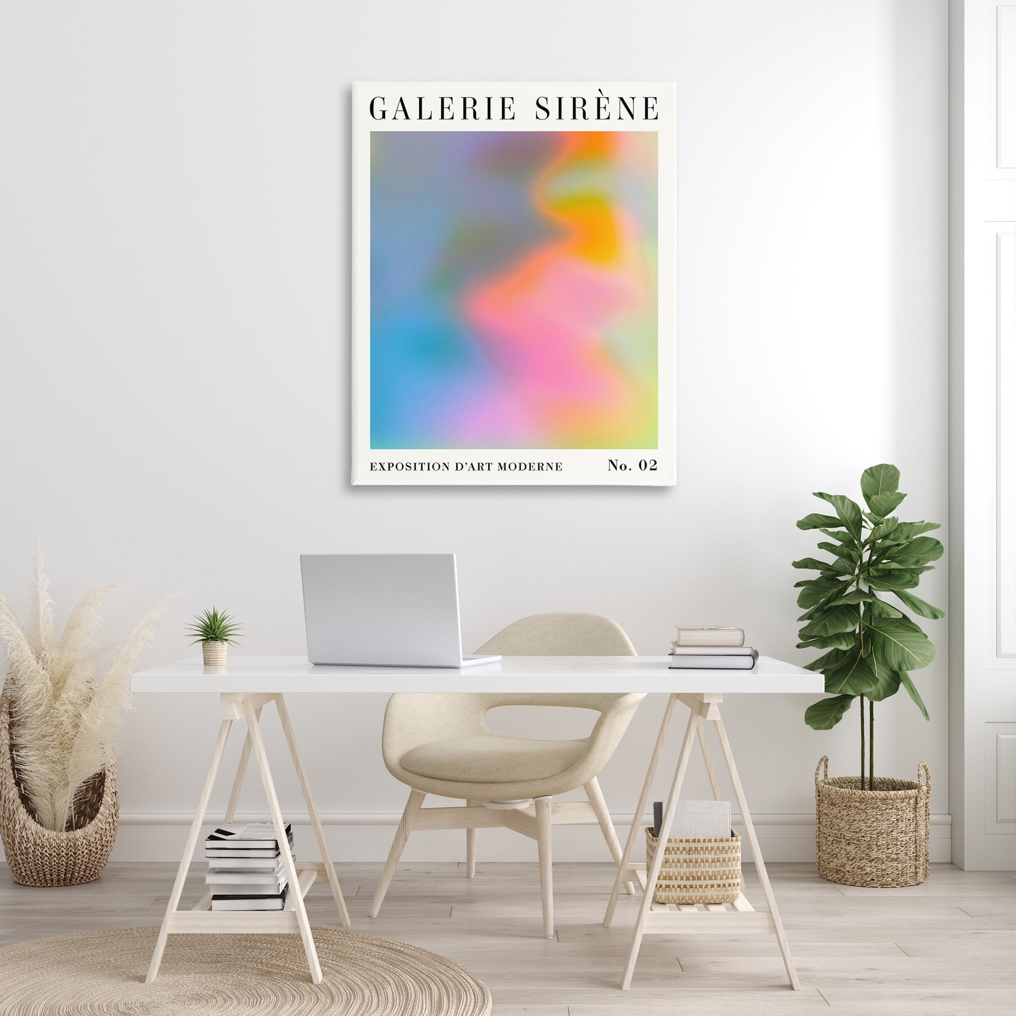Stupell Industries Swirled Patterned Hues Abstract Painting Gallery Wrapped Canvas Art Print Wall Art, 36 x 48