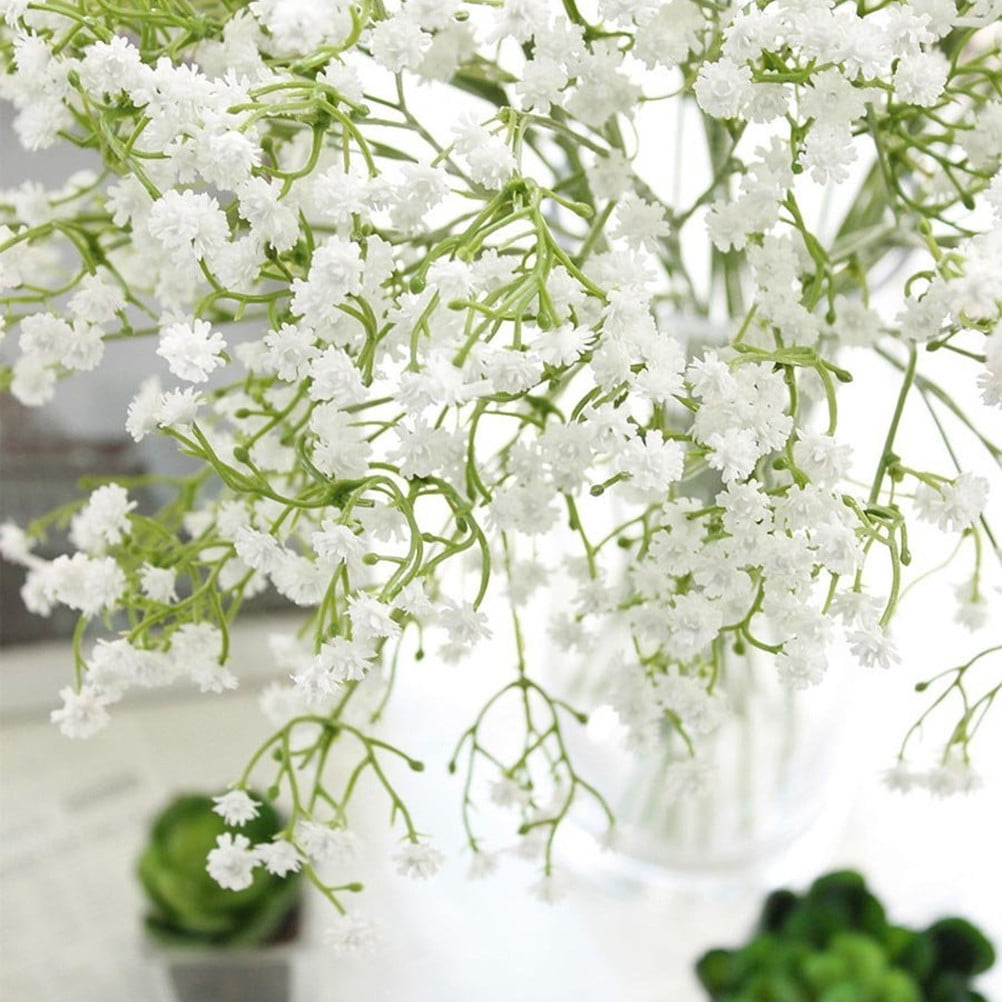 ifundom 9Pcs White Artificial Babys Breath Flowers Natural Look for Home Decor