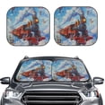 thumbnail image 2 of Wukai Cartoon Train Hot Air Balloon Car Front Windshield Sun Shade,Sun Visor Shield Block Automotive Interior Protector Blocks UV Rays-Large, 2 of 6