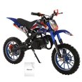 thumbnail image 2 of SUSUchens Off Road Mini Motorcycle Kids Dirt Bike Gas Power Motocross 49cc 2-Stroke Pocket Motorbike with Front Rear Disc Brakes, Racing Max Speed 24.85 Mph (Blue), 2 of 9