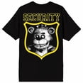 thumbnail image 6 of Five Nights At Freddy's Security Freddy Badge Adult Black Crew Neck Short Sleeve T-shirt-XS, 6 of 7