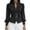 Black, variant on Women's Elegant Slim Fit Shirt, Mesh Long Sleeve Top with Denim-Look Fabric, Casual Blouse for Daily Wear, Office Outfits, and Chic Occasions-Blue