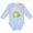 AE-Light Blue, variant on Gigi's Lil' Dinosaur with Cute Stegosaurus Boys or Girls Long Sleeve Baby Bodysuit