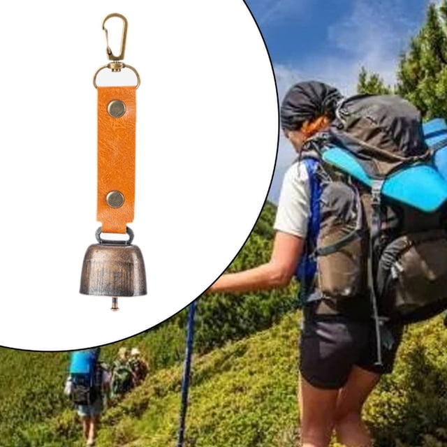 HUBLE BEAR Bell con mochilas de carabinas colgantes para senderismo de emergencia al aire libre Marrón