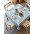 thumbnail image 6 of Clouds Table Cloth, Cartoon Blue Sky Minimalist Aesthetic Waterproof Tablecloth for Square Tables, Reusable Washable Fabric Table Cover for Restaurant Kitchen Dining Tables 60"x60", 6 of 6