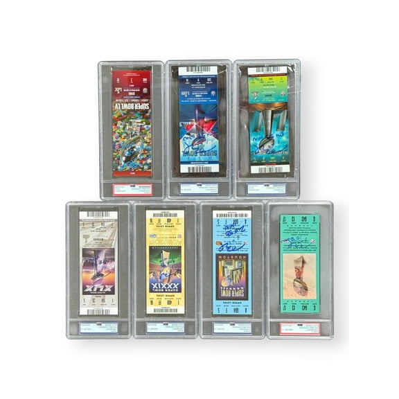 Tom Brady Signed Autographed Super Bowl Win Tickets Patriots Buccaneers PSA