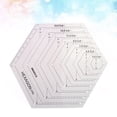thumbnail image 4 of KAKOWELY ruler for sewing Patchwork Ruler Hexagon Quilting Ruler Patchwork Acrylic Template Sewing Accessories6.1"X7.09"X0.12", 4 of 4