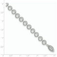 thumbnail image 2 of Sterling Silver 7.25in 6-7mm Grey Egg Shape Freshwater Cultured Pearl Bracelet, 2 of 4