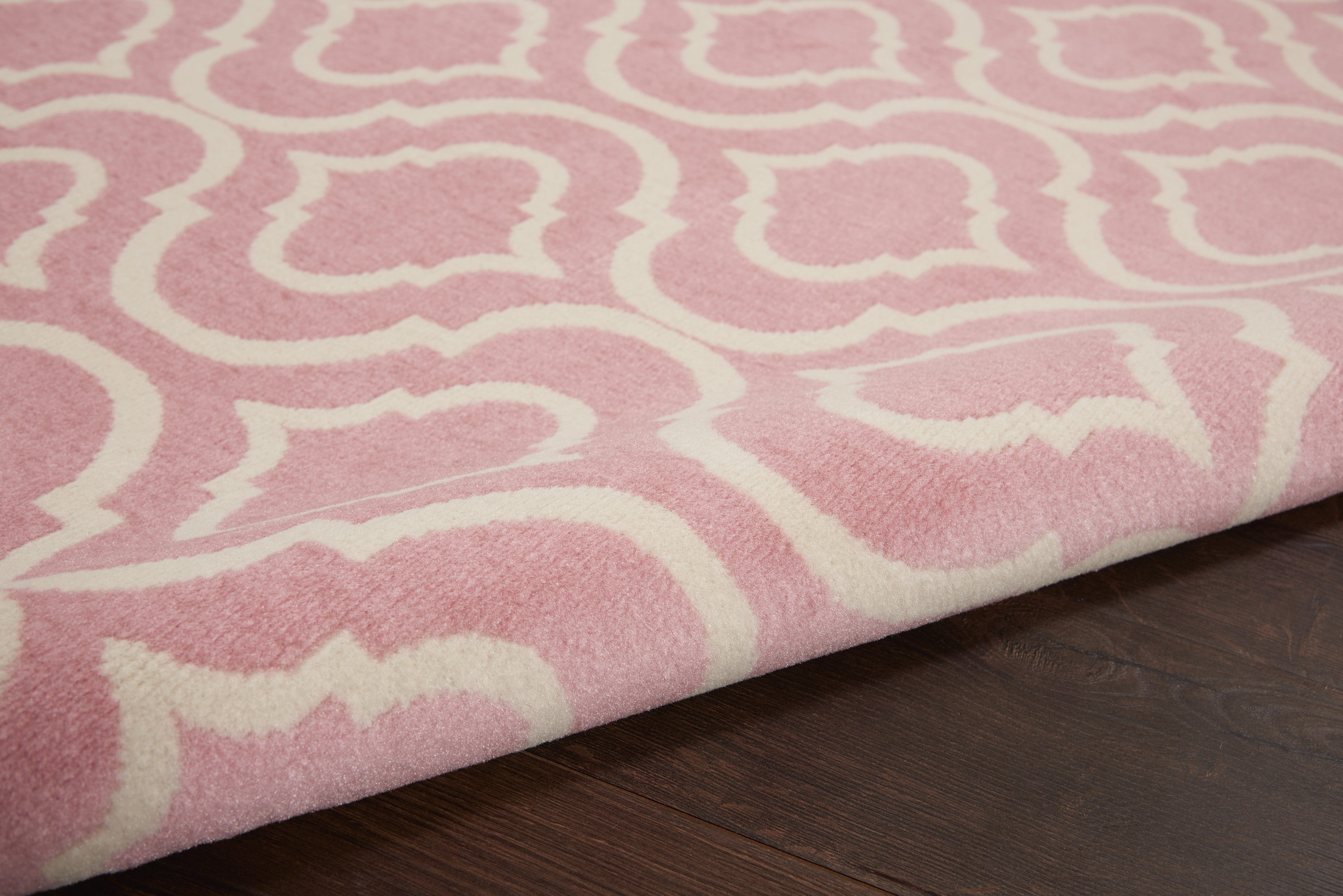 Nourison Bliss Transitional Moroccan Pink 7'10" x 9'10" Area Rug, (8' x 10')