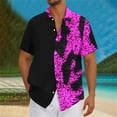 thumbnail image 1 of Blusa y camisa de manga corta con cuello vuelto Camisa casual para hombre Camisa de bolos vintage de manga corta Camisas de verano de playa cubana Camisa con botones Blusa para hombre Poliéster, 1 of 5