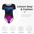 thumbnail image 5 of Picia Futuristic Purple Panther A、 Womens One Piece Swimsuits Modest Tummy Control Bathing Suits Lace Up Slimming Swim Suit-XX-Large, 5 of 9