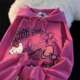 thumbnail image 3 of Sanrio Y2k Hoodies Woman Clothing Sweatshirts Coat Top Hood Anime Kawaii Cute Loose Autumn Winter Clothes Christmas, 3 of 7
