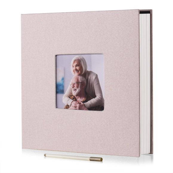 Álbum de Fotos HoneyTolly Grande DIY Autoadhesivo de Lino Beige