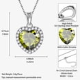 thumbnail image 6 of August Birthstone Necklace Women Heart Necklace Peridot Crystal 925 Sterling Silver Pendant Jewelry Wedding Birthday Mother's Day Gifts Hipunk, 6 of 9