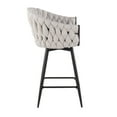 thumbnail image 4 of Lumisource Black And Cream Set Of 2 Bar Stool B26-BRAIDMAT 55SWVX BKCRGY2, 4 of 7