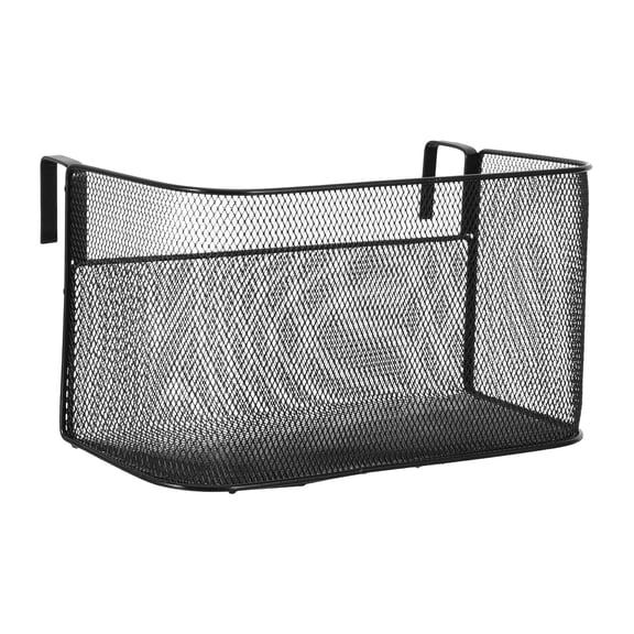 SEWOART Black Metal Wire Hanging Basket for Bedside Storage Organizer with Iron Frame