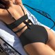 thumbnail image 4 of Traje de baño para mujer Traje de baño de color sólido para mujer + bañador y bikini de moda Traje de baño dividido Trajes de baño para mujer, 4 of 8