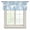 Blue, variant on Teal Palm Leaves Semi Sheer Valance Curtains Summer Botanical Tropical Plant Rustic Voile Valances Curtain Rod Pocket Small Window Treatment for Kitchen Bathroom Cafe 42"x12"