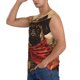 thumbnail image 3 of Fotbe Western French Bulldog Cowboy Men's Camiseta sin Mangas Estampada para Hombres, Playera Casual para Gimnasio, Entrenamiento, Playa-XX-Large, 3 of 7