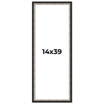 14x39 Frame Silver Real Wood Picture Frame Width 1.25 Inches | Interior Frame Depth 0.75 Inches |