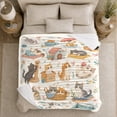 thumbnail image 5 of Playful Kittens Living Room Whimsical Watercolor, Playful Pet Portrait Pattern, Warm Flannel Blanket for Living Room and Bedroom, Cat Lovers Thanksgiving Gift, Pet Lover Home Decor, 5 of 9