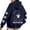 Navy, variant on Cute Dog Graphic Hoodies for Women 2025 Funny Talk To The Paw Hooded Sweatshirt with Pockets Y2K Pullover Tops