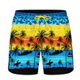 thumbnail image 5 of XFeng Men's 2 in 1 Swim Trunks, Print Board Shorts with Compression Liner, Quick Dry Beach Swim Shorts with Pockets, 5 of 5