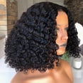 thumbnail image 3 of Waiimak Black Small Curly Short Girl Small Curly Curly Short Curly Hair With Hairnet, 3 of 5
