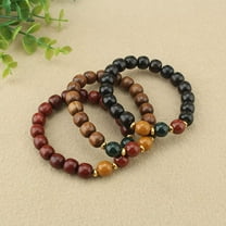Retro African Blackwood Bracelet Rosary Old Barrel Beads