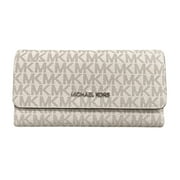Michael Kors Jet Set Travel Large Trifold Leather Wallet (Vanilla) 35F8GTVF3B-15