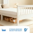thumbnail image 2 of edx Twin Bed with Headboard, Solid Wood Platform Bed, Twin Size Bed Frame with Sturdy Wood Slats Support, White - No Box Spring Required, 2 of 7