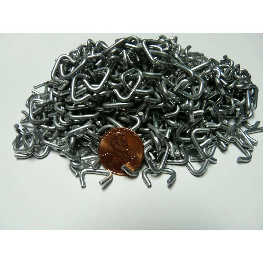 2lb 3/8" stainless steel hog rings 1400ct 14 gauge for sausage casings