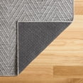 thumbnail image 3 of TOWN & COUNTRY BASICS Pax Herringbone Textured Solid Everwash® Washable Area Rug, Low Pile, Non-Slip Backing, Easy Clean Pet & Family Friendly Rug, Grey, 8' Round, 3 of 15