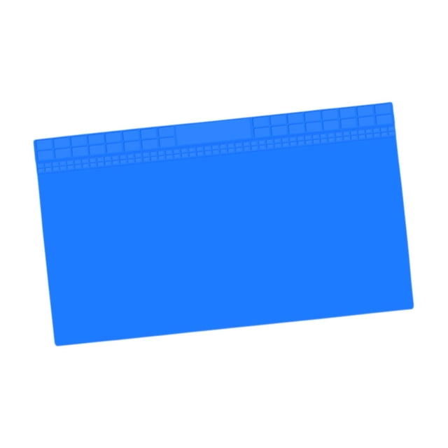 Almohadilla de soldadura de silicona sin deslizamiento fácil de limpiar 70x40 cm para computadoras portátiles de teléfonos Componentes electrónicos Azul
