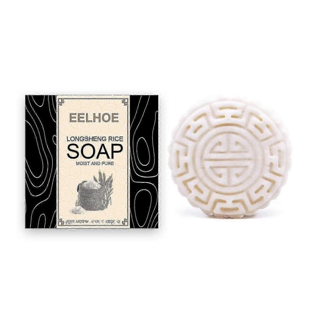 Longsheng Rice Water Shampoo Soap Flower Soap Shampoo Soap Nourishing Hair Care Hair Frizz Condi