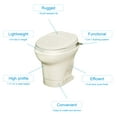 Thetford AquaMagic V RV Toilet, Hand Flush, High Profile, Parchment