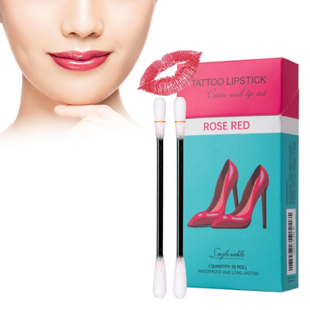 Younar Lip Gloss Cotton Swab Nonstick Lipstick Swabs With Natural