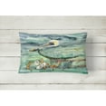 thumbnail image 2 of Carolines Treasures 8978PW1216 """Watery Pelican, Shrimp, Crab and Oysters Fabric Decorative Pillow """, 12H x16W,, 2 of 3