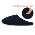 thumbnail image 4 of FUTATA Bedroom Shoes For Men Fleece House Slippers Slip On Soft Memory Foam Shoes Non-Slip Rubber Men’s Bedroom Slippers,Black Blue Gray, 4 of 8