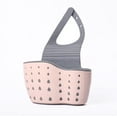 thumbnail image 1 of Kitchen Sink Shelf Hanging Sponge Drainboard Storage Baskets,Adjustable Snap Sink Faucet Housing Cradle Kitchen Shelving Rack Drain Sponges(Pink), 1 of 5