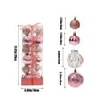 thumbnail image 2 of Christmas Decoration Balls, Christmas Tree Ornaments, Electroplated Painted Christmas Shaped Balls Combo 24pcs, Plastic Sky Blue Pink Red Green Gold Rose Gold Holiday Decor, 2 of 6