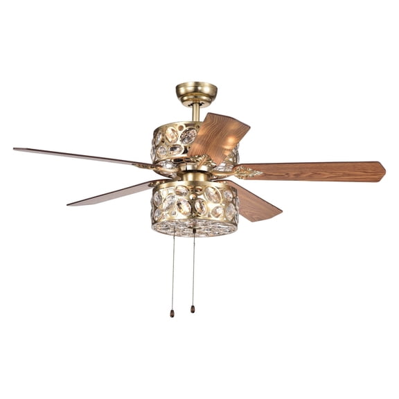 Warehouse of Tiffany 52 in. Ceiling Fan - Antique Silver